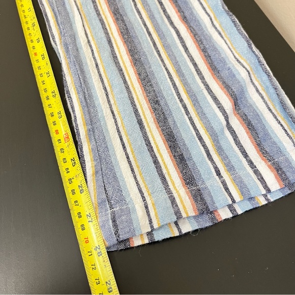 Per Se Linen Blend Striped Straight Leg Pant - Picture 10 of 11